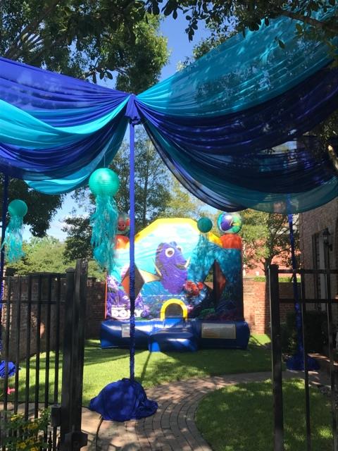 Outdoor Swap Canopy and Bouncy House